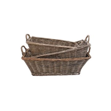 French Window Basket – Brown – Set Of 3