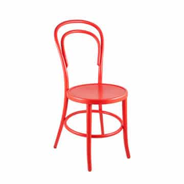 Vienna Bentwood Chair – Red – 40cmW x 40cmD x 85cmH