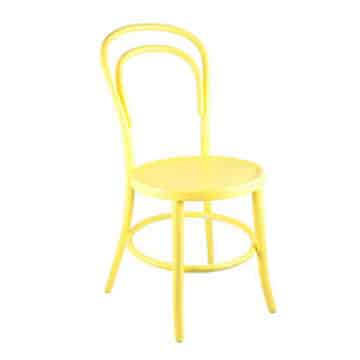 Vienna Bentwood Chair – Yellow – 40cmW x 40cmD x 85cmH