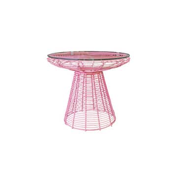 Urban Wire Side Table – Pink – 48cmW x 50cmH