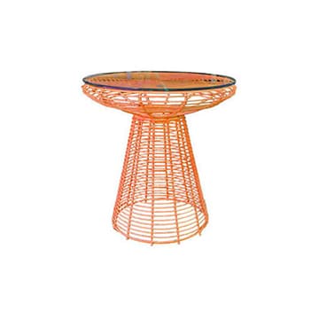 Urban Wire Cafe Table – Orange – 50cmW x 72cmH