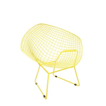 Urban Wire Armchair – Yellow – 84cmW x 74cmD x 77cmH
