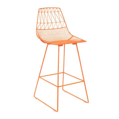 Bend Bar Stool – Orange – 50cmW x 58cmD x 115cmH