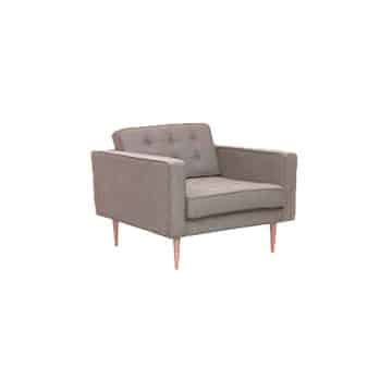 Bassett Armchair – Light Brown – 85cmL x 90cmD x 70cmH