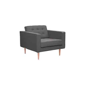 Bassett Armchair – Grey – 85cmL x 90cmD x 70cmH