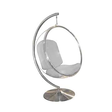 Bubble Chair on Stand – Clear Acrylic – 106cmW x 81cmD x 180cmH