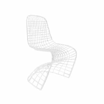 Panton Wire Chair – White – 40cmW x 35cmD x 90cmH