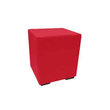 Cube Ottoman – Red – 45cmW x 45cmD x 45cmH