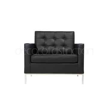 Executive Armchair – Black Leather Look – 81cmW x 82cmD x 77cmH