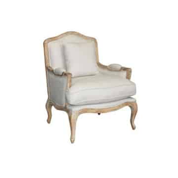 Charmont Armchair – Linen – 75cmW x 80cmD x 97cmH