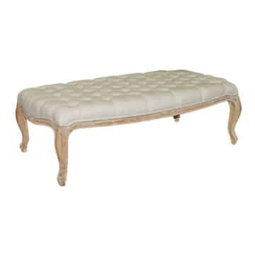 French Bouton Daybed – Linen – 135cmL x 75cmW x 40cmH