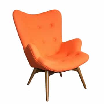 Featherston Armchair – Orange – 74cmW x 80cmD x 90cmH
