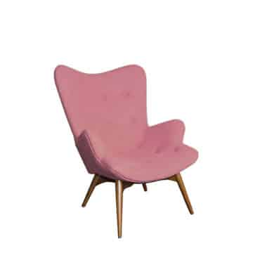 Featherston Armchair – Pink – 74cmW x 80cmD x 90cmH