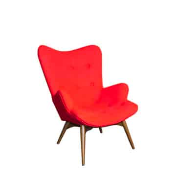 Featherston Armchair – Red – 74cmW x 80cmD x 90cmH