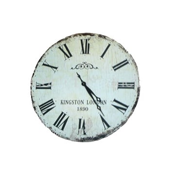 French Clock – Rustic Ivory and Black