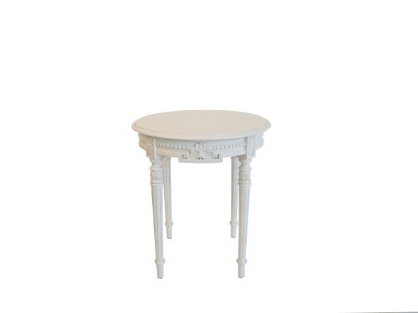 Elysee Side Table – Cream – 56cmW x 63cmH