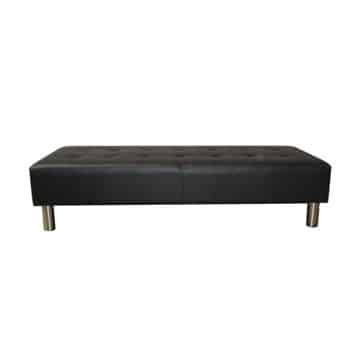 Lachlan Daybed – Black Leather Look – 184cmL x 69cmD x 43cmH