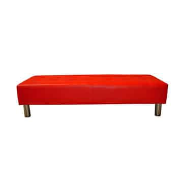 Lachlan Daybed – Red Leather Look – 184cmL x 69cmD x 43cmH