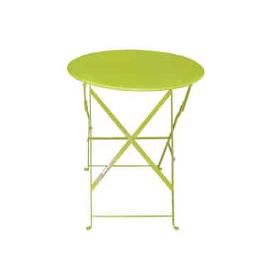 Garden Round Café Table – Green – 58cmW x 68cmH