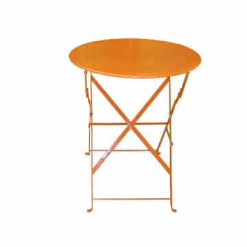 Garden Round Café Table – Orange – 58cmW x 68cmH