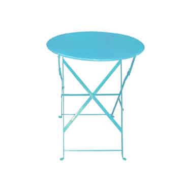 Garden Round Café Table – Blue – 58cmW x 68cmH