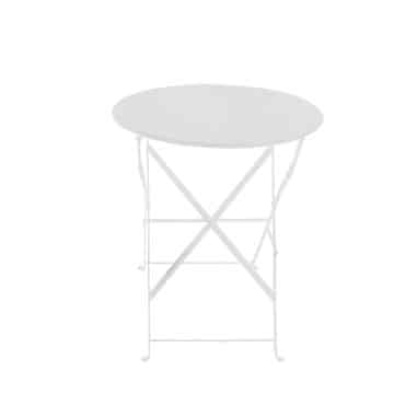 Garden Round Café Table – White – 58cmW x 68cmH