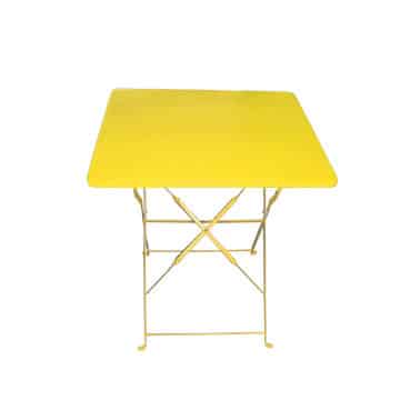 Garden Square Table – Yellow – 70cmW x 72cmH