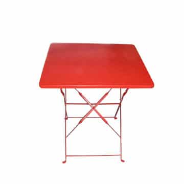 Garden Square Table – Red – 70cmW x 72cmH