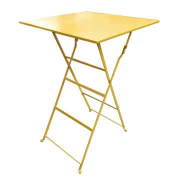 Garden Bar Table – Yellow – 70cmSQ x 105cmH