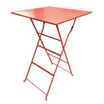 Garden Bar Table – Red – 70cmSQ x 105cmH