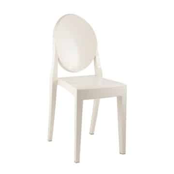 Victoria Ghost Chair – Ivory – 35cmW x 40cmD x 91cmH