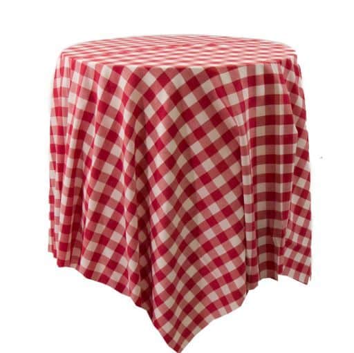 Tablecloth – Red and White Gingham – Rectangular – 280cmW x 290cmL