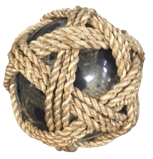 Glass Ball with Rope Lattice – Small