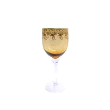 Wine Glass – Gold Ornate – 18cmH