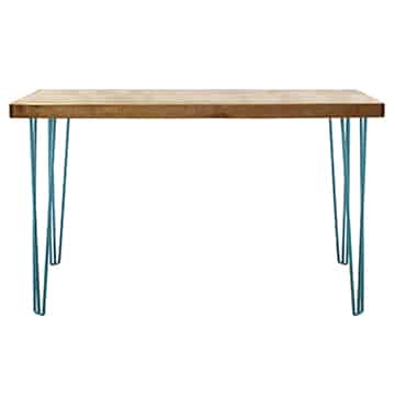 Hairpin Bar Table – Peacock Blue Legs – 180cmL x 70cmW x 110cmH