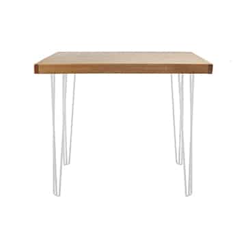 Hairpin Bar Table – White Legs – 120cmL x 120cmW x 110cmH