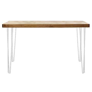 Hairpin Bar Table – White Legs – 100cmL x 60cmW x 110cmH
