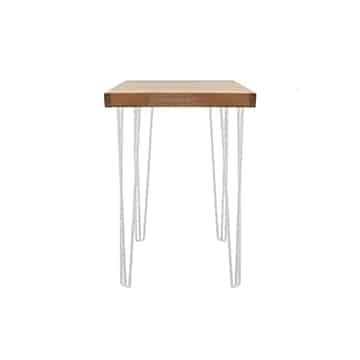 Hairpin Bar Table – White Legs – 80cmL x 80cmW x 110cmH