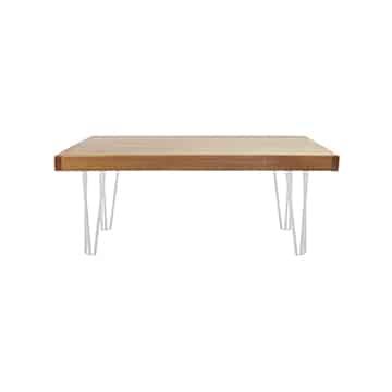 Hairpin Coffee Table – White Legs – 120cmL x 120cmW x 45cmH