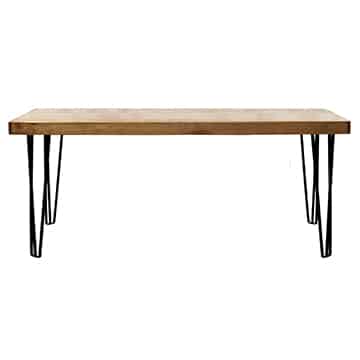 Hairpin Dining Table – Black Legs – 180cmL x 70cmW x 75cmH