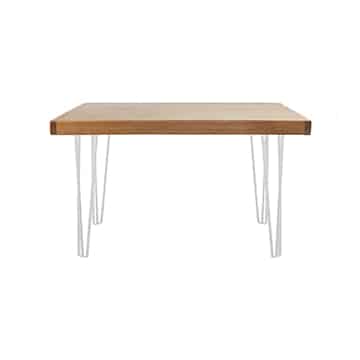 Hairpin Dining Table -White Legs – 120cmL x 120cmW x 75cmH