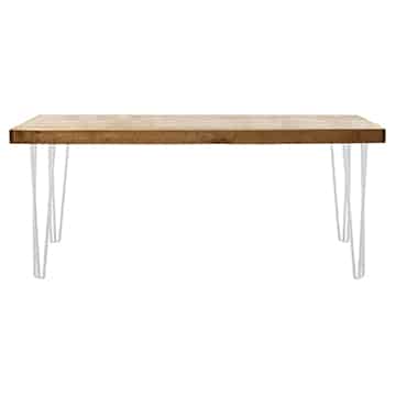 Hairpin Dining Table – White Legs – 180cmL x 70cmW x 75cmH