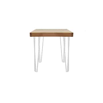 Hairpin Cafe Table – White Legs – 80cmL x 80cmW x 75cmH