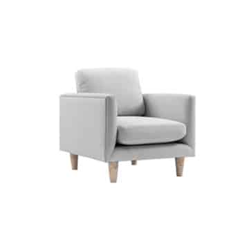 Harpers Armchair – Light Grey – 82cmW x 85cmD x 86cmH