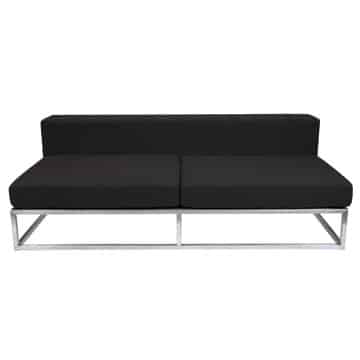 Endless Lounge without Arms – Black – 188cmL x 94cmD x 60cmH