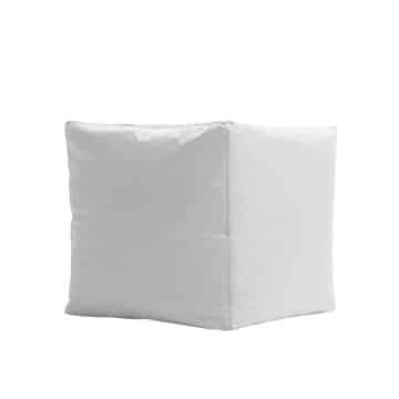 Lazy Cube Ottoman – White – 40cmW x 40cmD x 40cmH