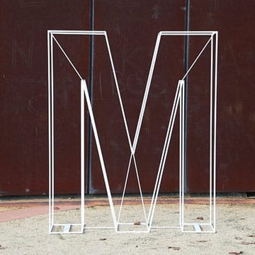 Wire Letter – M – White – 180cmH