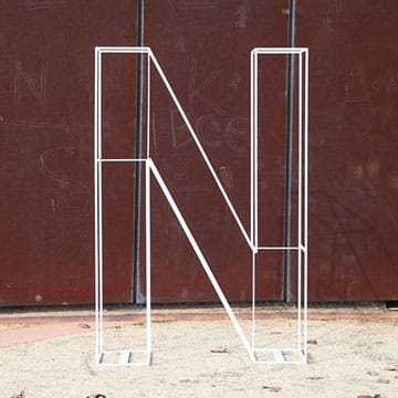 Wire Letter – N – White – 180cmH