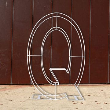 Wire Letter – Q – White – 180cmH
