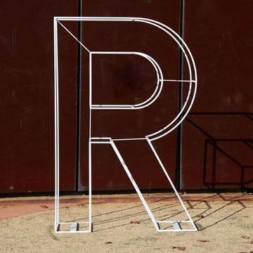 Wire Letter – R – White – 180cmH